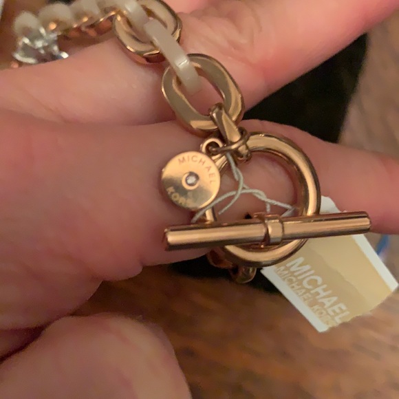 Michael Kors Rose Gold & Blush chain bracelet BNWT - Picture 5 of 8